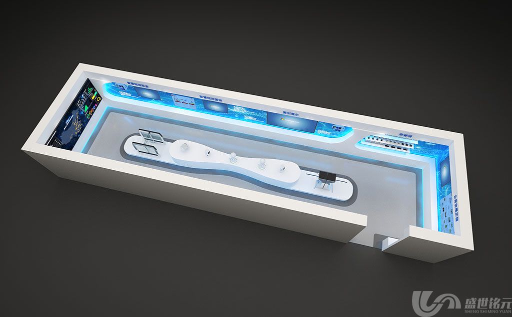 鼎游科技企业展厅设计结构布局效果图